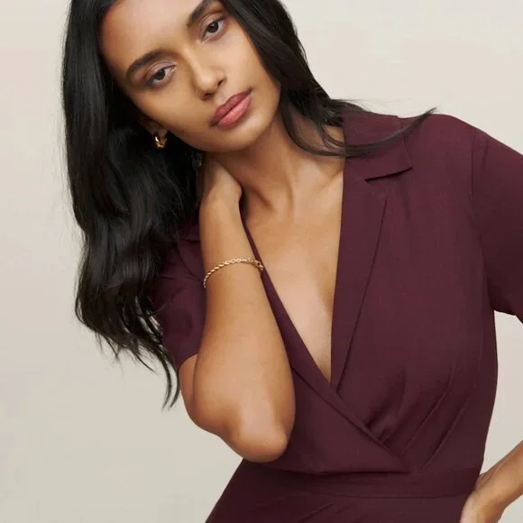 Reformation Danika Dress Prune - Size S - Picture 5 of 5